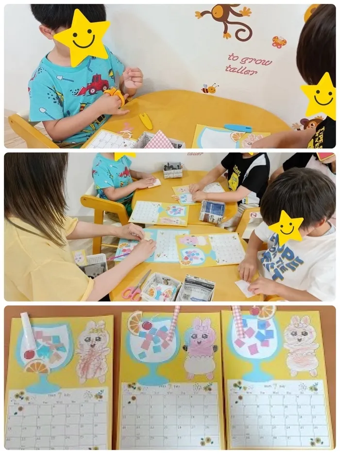 児童発達支援ぶるーむ美園/7月のカレンダー製作🎵