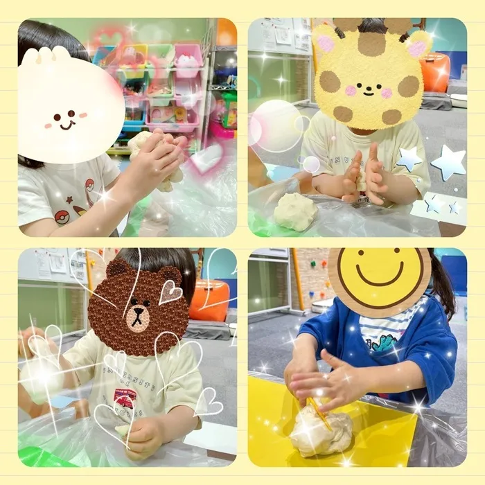 きりんのあくび　kids とくあん/♪✨小麦粉粘土✨♪