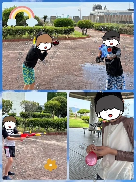 きりんのあくび　kids とくあん/🔫💧夏がくるぞ！！水遊びだ！🔫💧