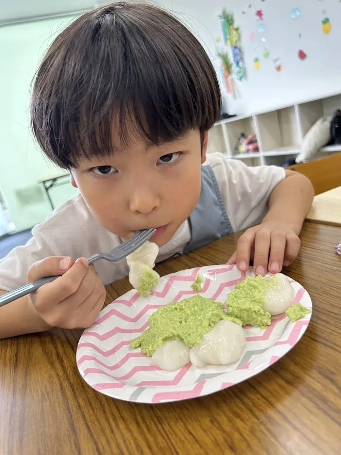 愛YOUわくわく広場やまごえ/ずんだ餅を作ったよ😋🌟