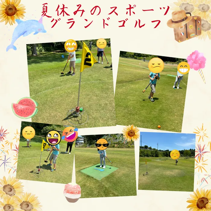 児童発達支援・放課後等デイサービス　くじらぐも/　⛳️ 夏休み特別企画  グランドゴルフ🏌🏻‍♀️🌞