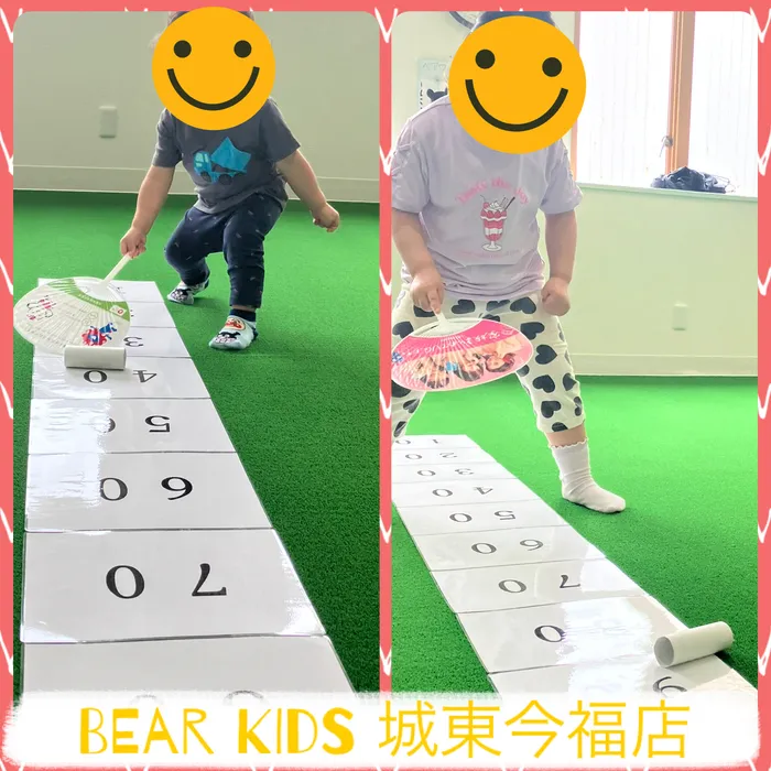 【ABA個別療育・就学前支援】BEAR KIDS（ベアキッズ）城東今福店/うちわでコロコロ