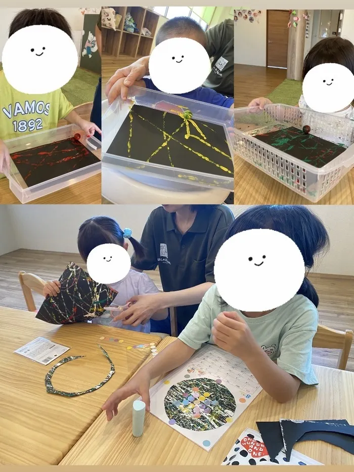 児童発達支援・放課後等デイサービス えほんの木 base. 相川/８月のカレンダーづくり🎇