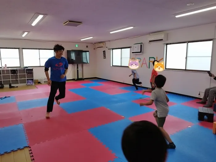 有酸素運動の様子。