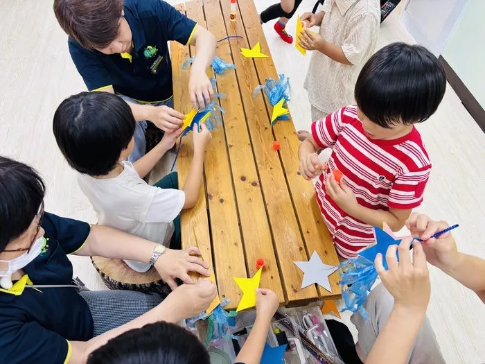言葉のにわ-宝-②【3月1日新規オープン】言語聴覚士3名・作業療法士1名/七夕飾りを作りました🎋