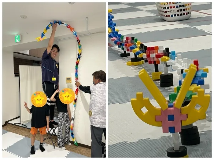 児童発達支援・放課後等デイサービスすたーりー花園/力を合わせて大作完成👏