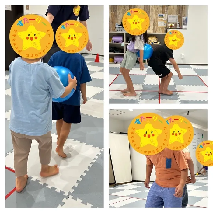 児童発達支援・放課後等デイサービスすたーりー花園/ボールリレー🐢𓈒 𓂂𓏸