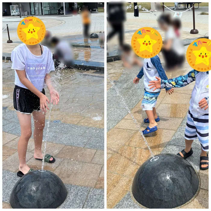 児童発達支援・放課後等デイサービスすたーりー花園/公園で水遊び⛲️
