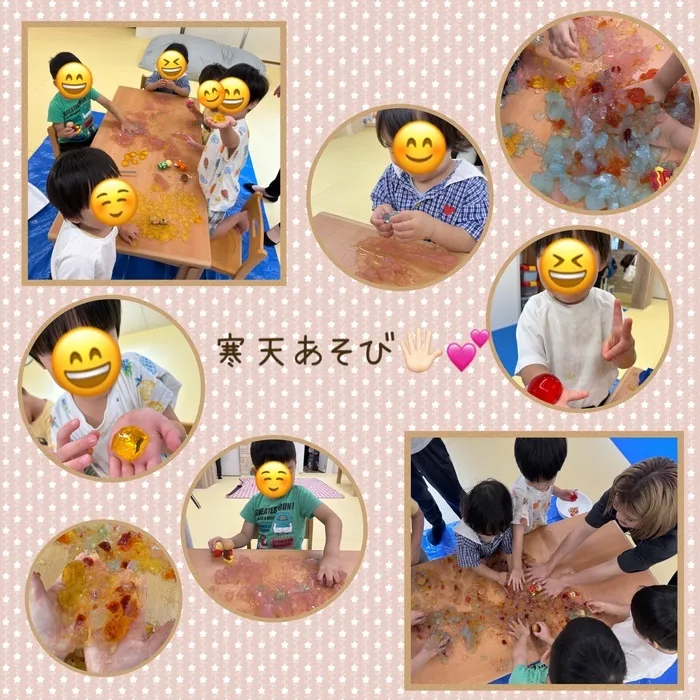 【明るい若手スタッフが支援！空き、送迎あり！土日祝も営業！】児童発達支援 スマイル北田辺店/寒天あそび🖐🏻💕