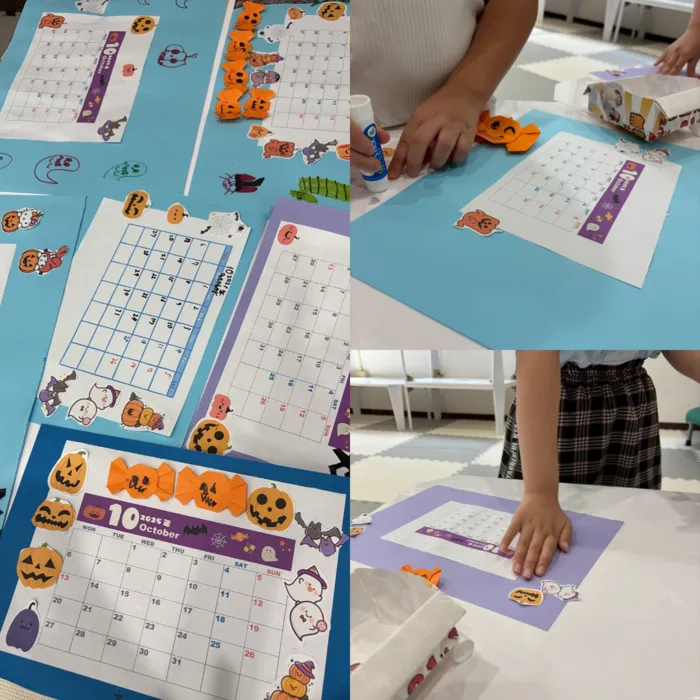 令和7年3月OPENの放課後等デイサービス　Minori/10月カレンダー製作🍁🍂