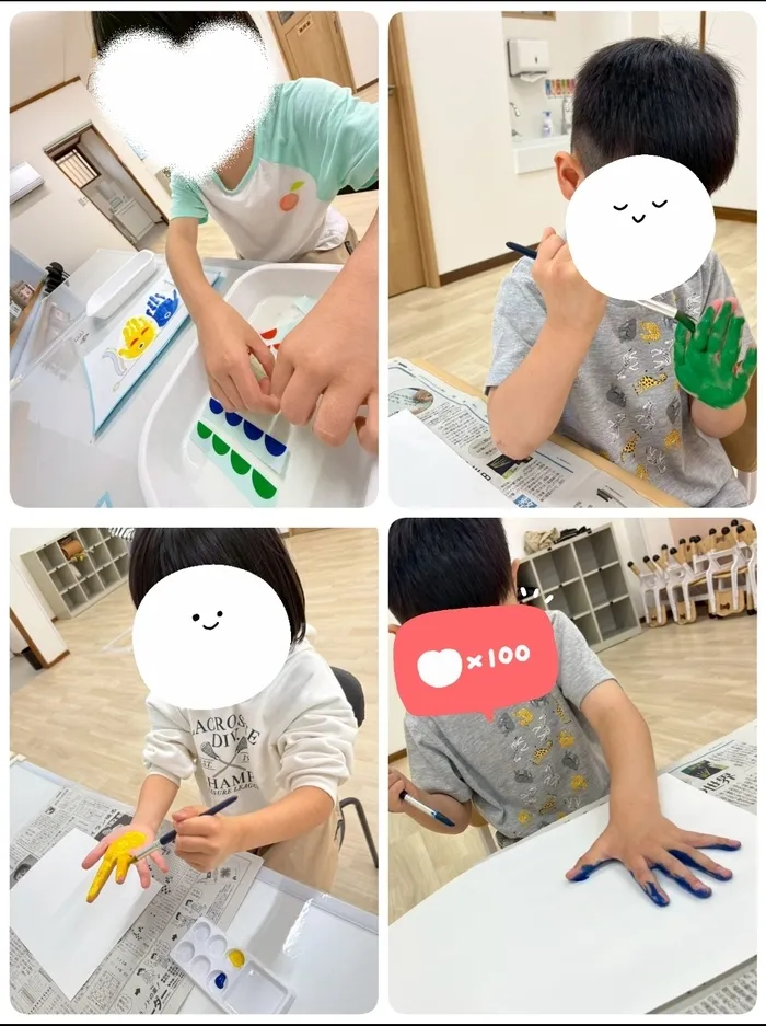 こぱんはうすさくら上尾教室/こいのぼりの手形アートをしました！🎏