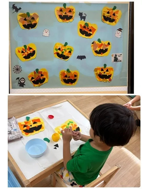 てらぴぁぽけっと春日部駅前教室/10月の壁面製作