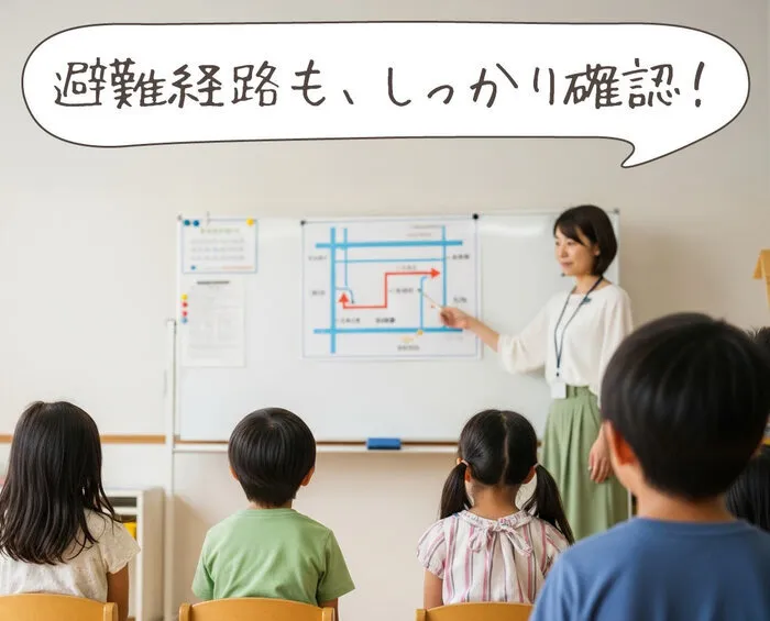 児童発達支援・放課後等デイサービス ひとつぼし/「〇✕クイズ」と「生き物のポーズ」で学ぶ避難訓練