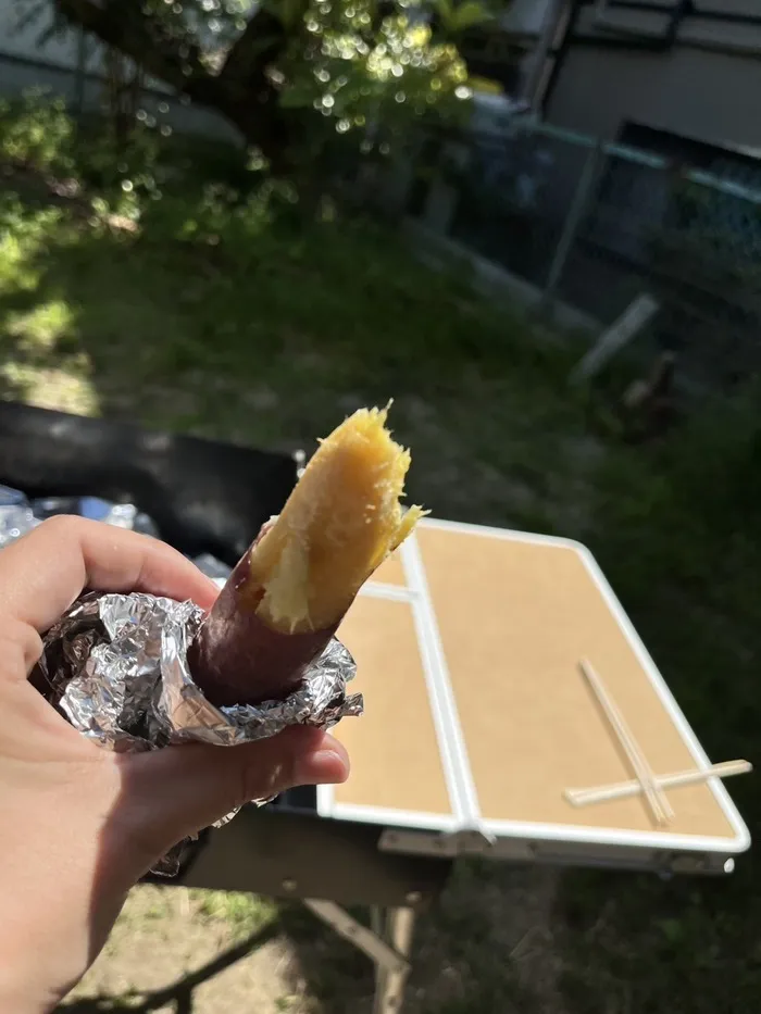 アステリ野崎教室/お庭でBBQ焼き芋