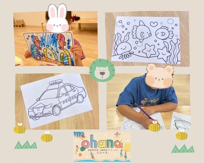 ◎空き枠残り僅か◎送迎サービス◎【ここっと。ohana】 施設見学随時受付中♪/ここっと。ohanaの日常。「ぬり絵」を行いました！