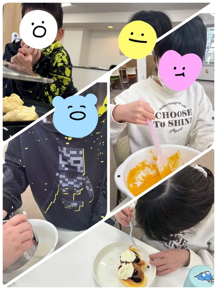 ミライク 九条駅前教室/ふわふわのパンケーキを作ったよ☺️