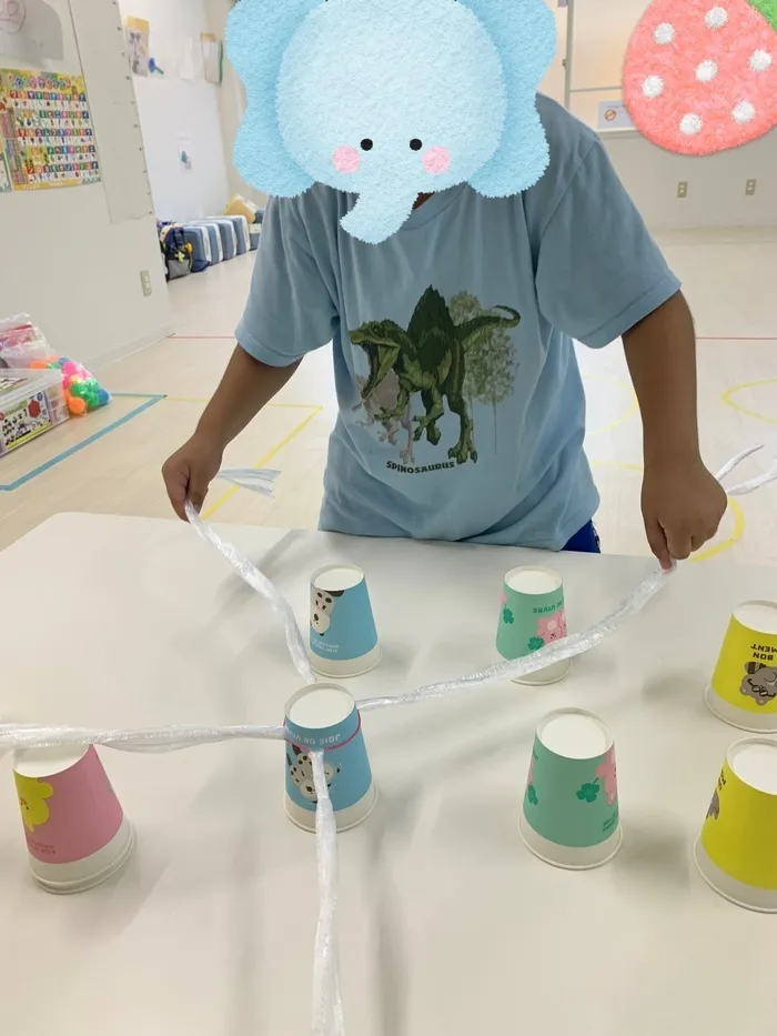 放デイ・児発　ブロッサムジュニア　横須賀堀ノ内教室/紙コップキャッチャー！！