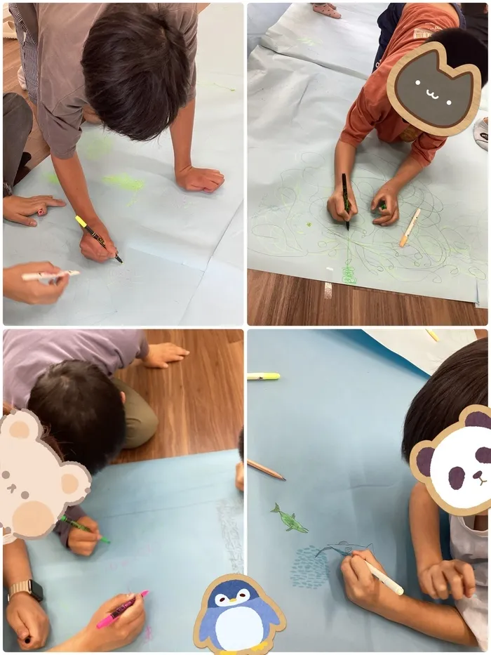 わくわくハウス 運動伊奈北校/【わくわくハウス 運動伊奈北校🌹】巨大アート作り🎨