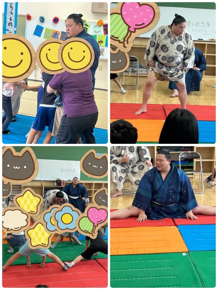 放課後等デイサービスまお/お相撲さんと一緒に学校訪問をしてきました✨