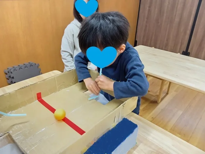 しなやかな森牧/ストローサッカーをしました！