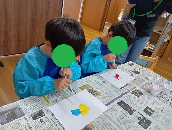 しなやかな森牧/吹き絵をしました！