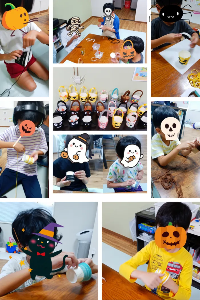 放課後等デイサービス　パズル/お菓子カップ👻