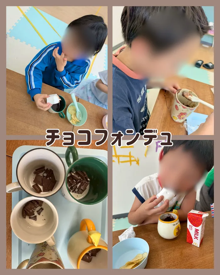 虹色のたね　台原/チョコフォンデュ作り