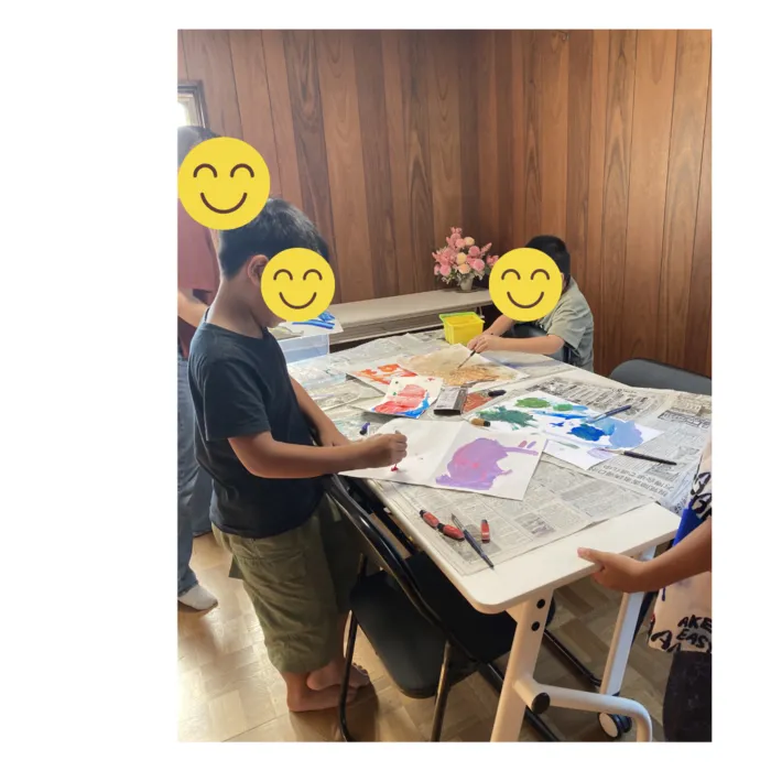 放課後等デイサービス いろすまいる/夏休みの宿題　お友達と絵を描きました