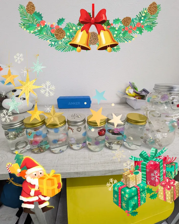 ブロッサムジュニア　ひたちなか教室　【空き曜日相談】　/クリスマスボトル作り🌲🧑‍🎄