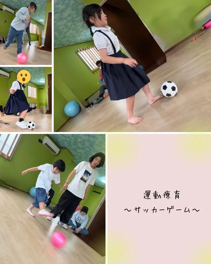 放課後等デイサービス　リバティ可部/運動療育〜サッカーゲーム〜