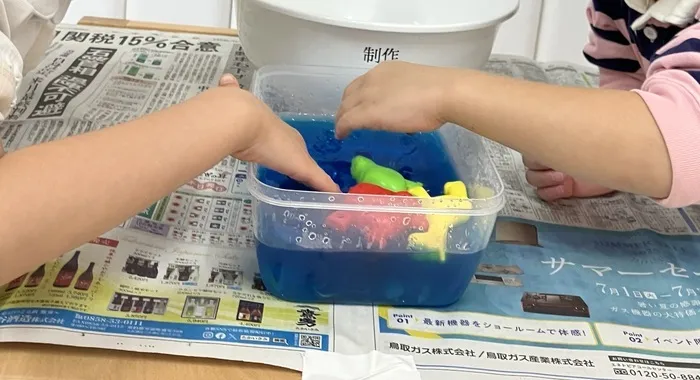 こどもはうすたんぽぽ/寒天遊び🌱✨