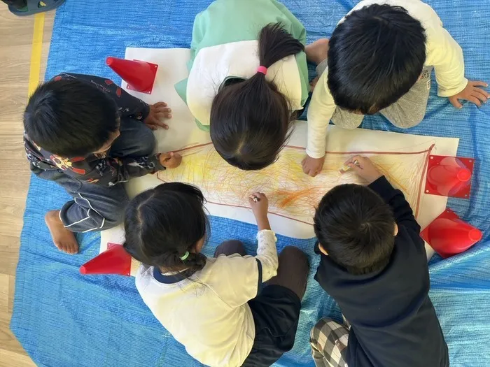 ことばの教室そらまめキッズいずみ/大型壁面制作🍂