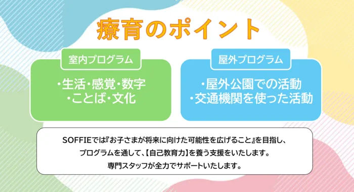 個別・小集団療育『SOFFIE』 ☆2025年5月OPEN!/プログラム内容