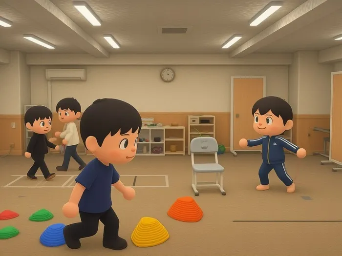 【2025年4月OPEN！】【送迎あり】　ぶりす 厚別/🌟今日の運動あそび紹介！～サーキットでじゃんけんバトル！～