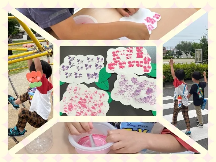 【5/1OPEN!送迎有】入園・入学準備教室クラス 市川教室/あじさいと公園と🛝🍃
