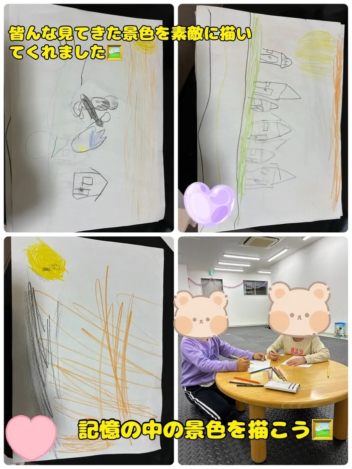 りん・りん大阪狭山教室/🌤️ 野外活動で「見た景色を記憶して描こう！」