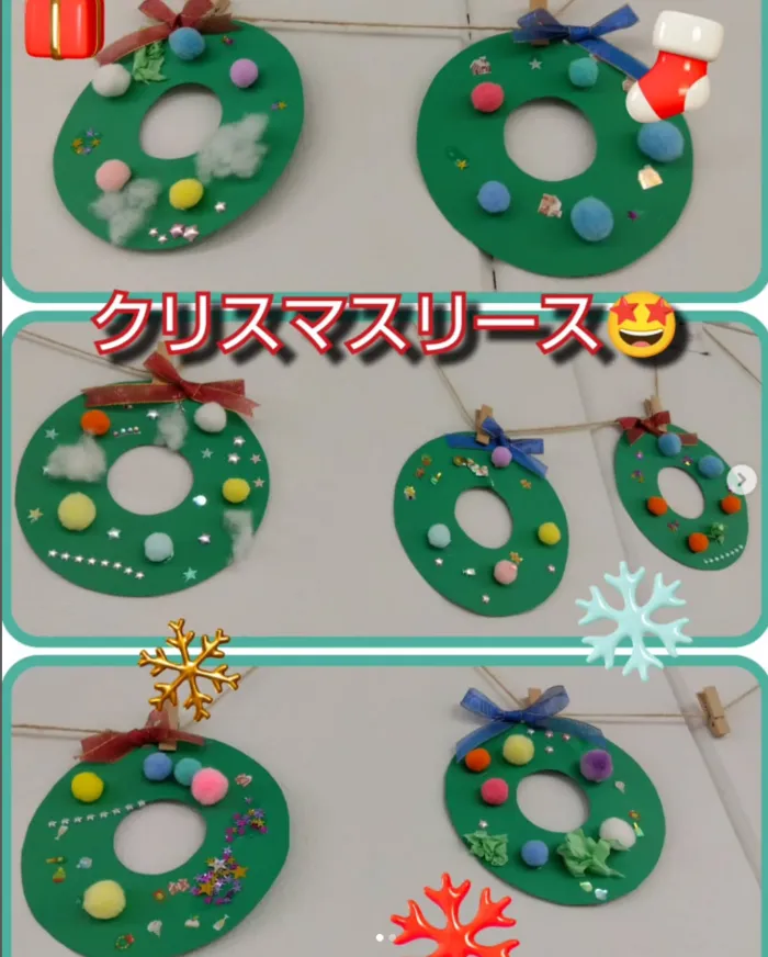 One step smile 横須賀・三春教室/【クリスマスリース完成😄🎶】