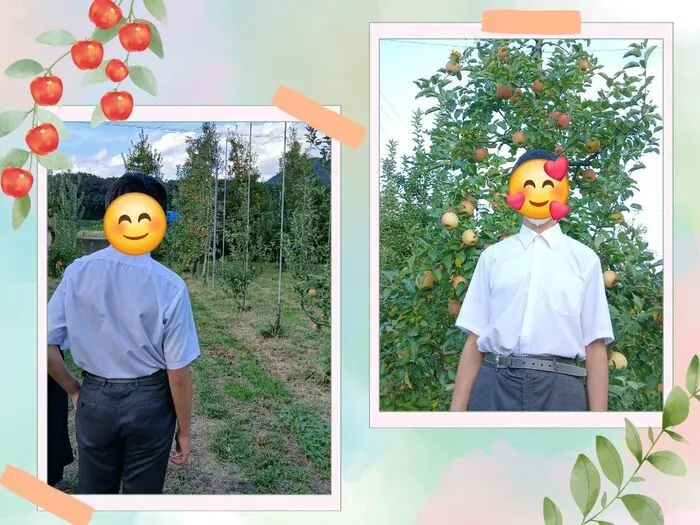 ハッピーテラス宇大前教室/🍎リンゴ園見学りんご園