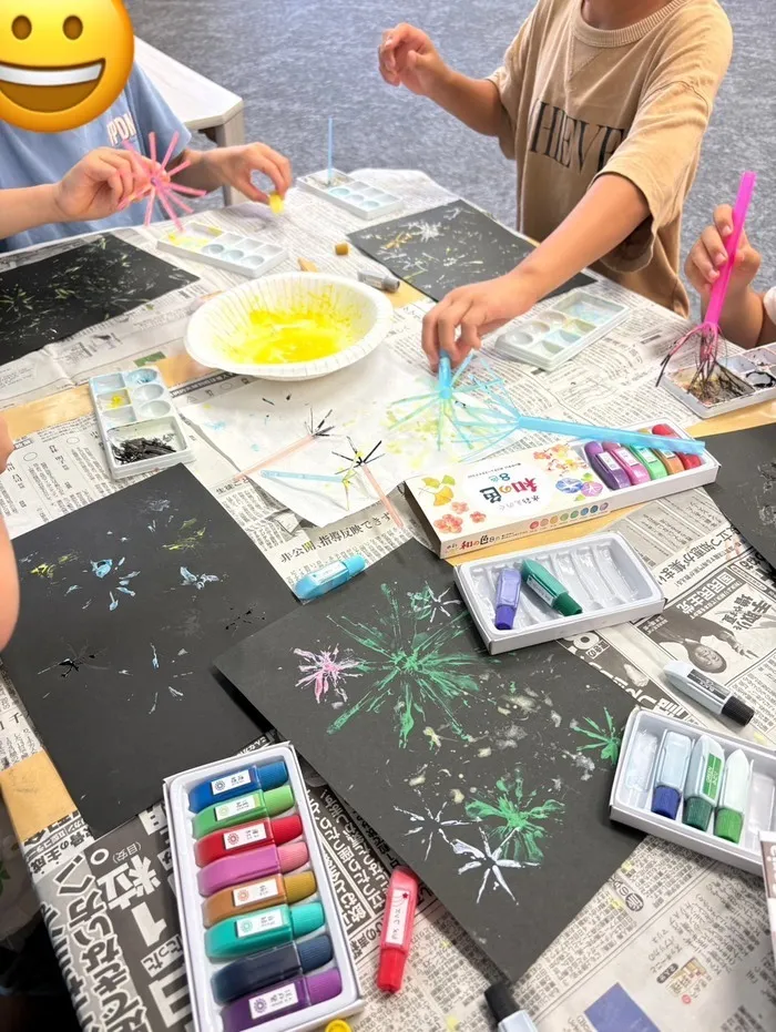 ひまわり はぁと八幡/【制作】ストローアート🎇