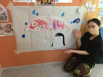 LITALICOジュニアセンター南教室/【工作】ペンギンさんと大きな傘