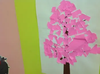 LITALICOジュニア松戸教室/お子さまと桜の木を作りました！