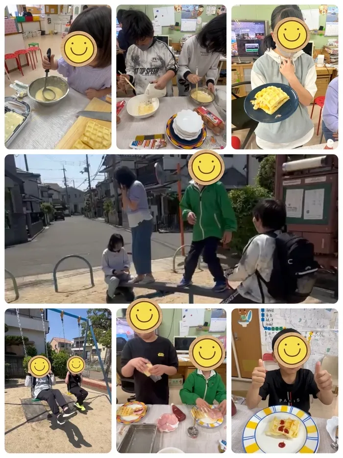 放課後等デイサービスほほえみ/美味しいワッフル大成功❣️