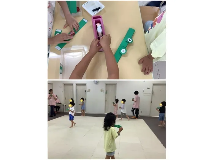 児童発達支援センターしおん/製作　かえるカスタネット🐸🎵