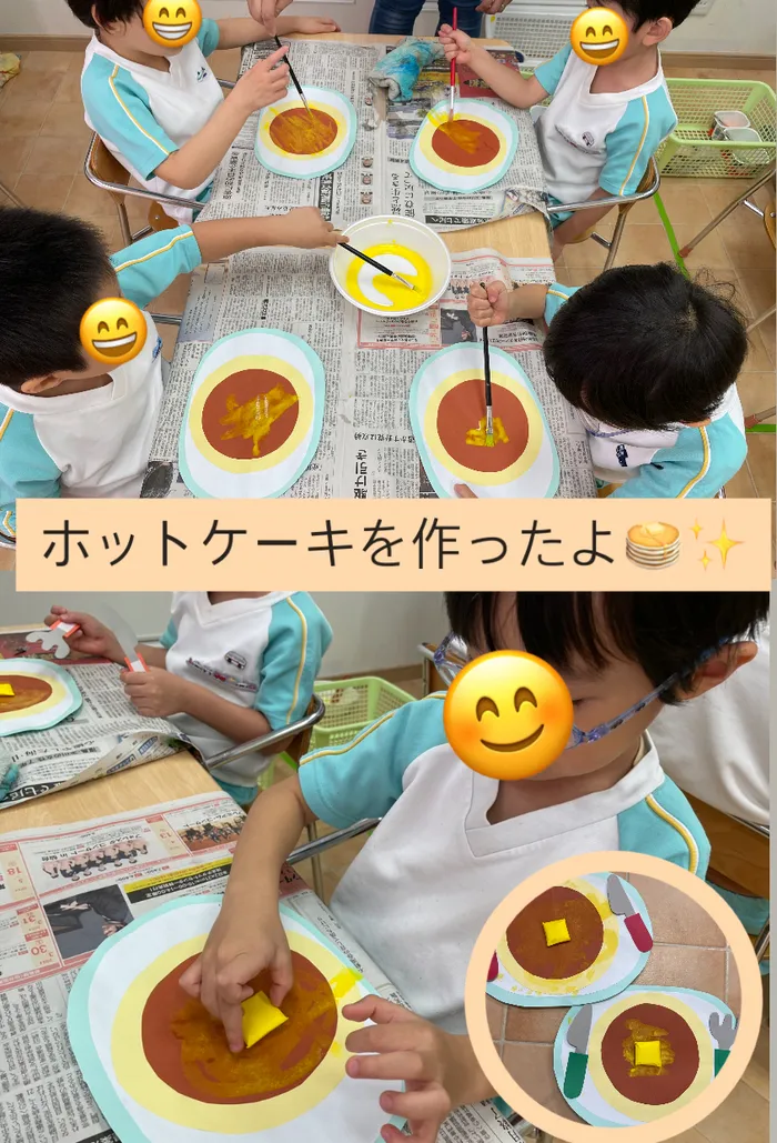 にじいろひよこ園岩沼/にじいろひよこ園岩沼　課題遊びの様子🥞✨