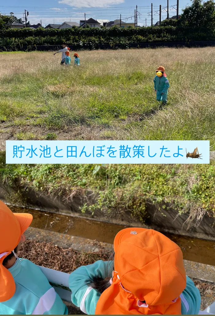 にじいろひよこ園岩沼/にじいろひよこ園岩沼　貯水池に行ったよ♪