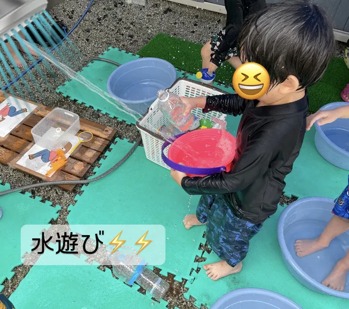 にじいろひよこ園岩沼/にじいろひよこ園岩沼　水遊びの様子✨