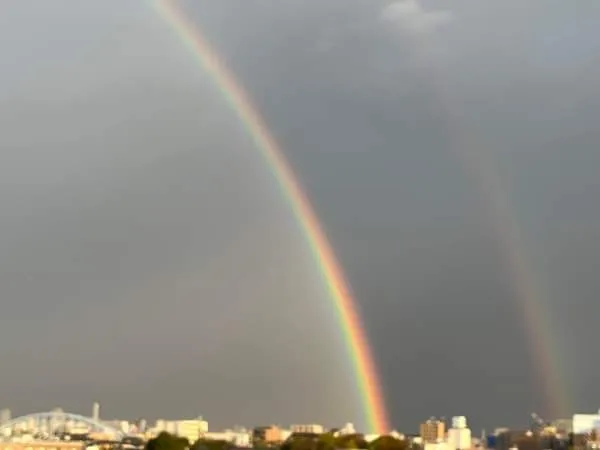 伸栄学習会 浦安北栄教室/幸運の兆し！？二重の虹🌈🌈