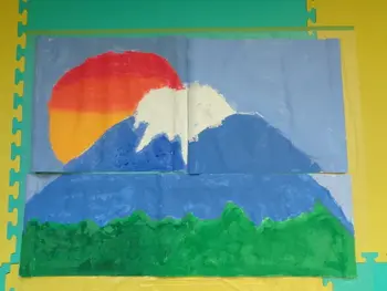 ライズ児童デイサービス港南台キッズ/2月の壁画を作ろう🖼