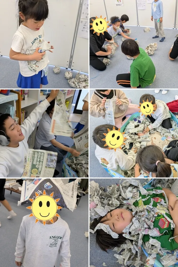 児童デイSES沼津するが校/新聞遊び📰
