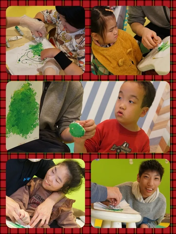 【重心】児童発達支援・放課後等デイサービス ノーサイド柏原/🎄12月壁画作り☃️